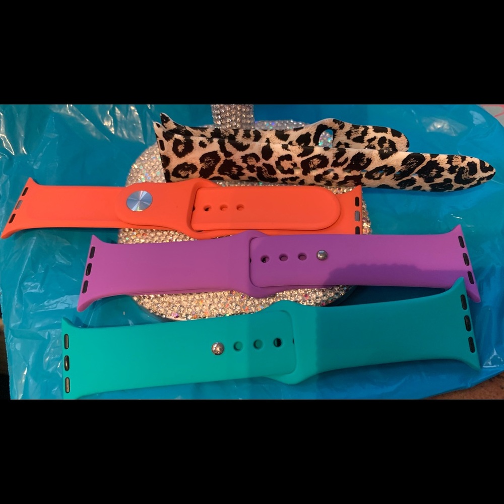Apple Watch band ( leopard,purple, teal and coral 38/40MM )